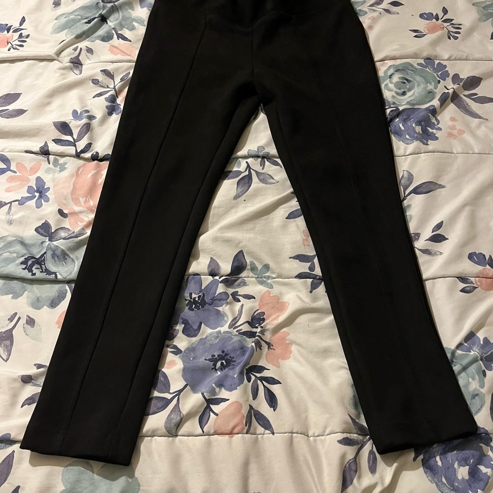 ANDREW MARC FAUX SUEDE LEGGINGS PANTS WOMEN BLACK